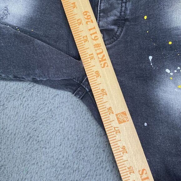 Dsquared2 Jeans Mens 30 Black Distressed Paint Splatter Slim Fit Made in Italy - Picture 11 of 15